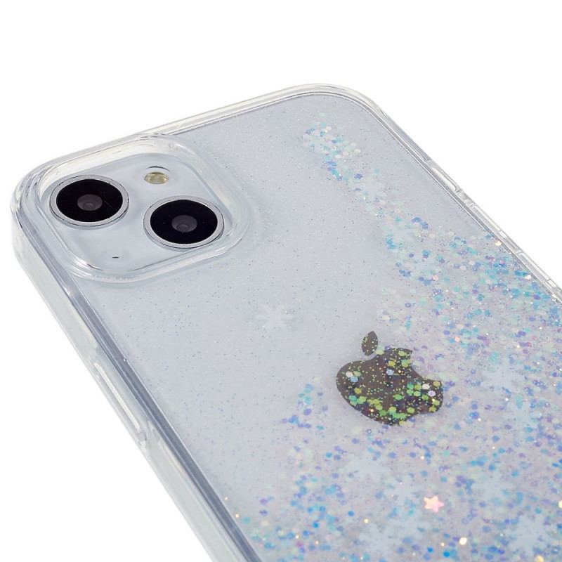 Capa Para iPhone 14 Flocos De Lantejoulas