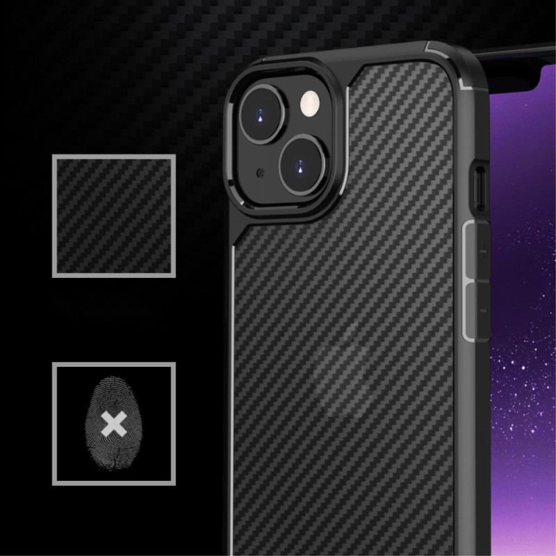 Capa Para iPhone 14 Mocolo Fibra De Carbono