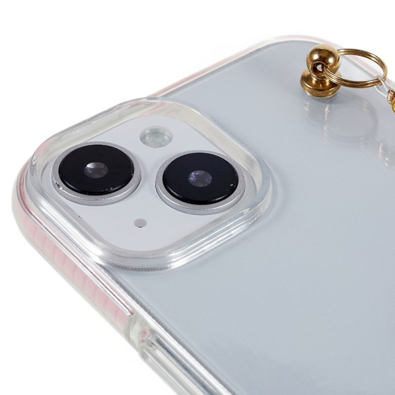 Capa Para iPhone 14 Pulseira De Silicone