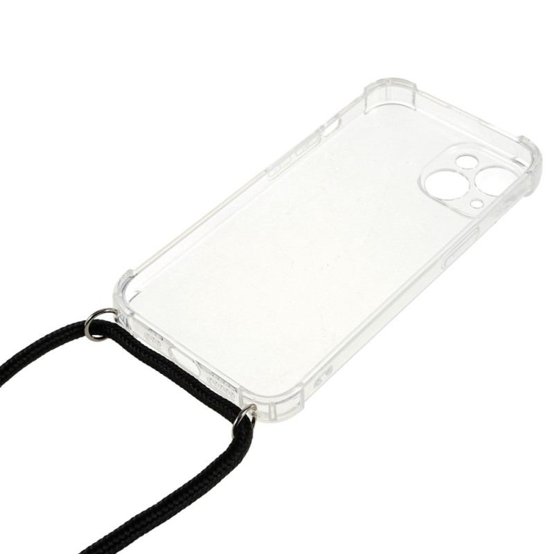 Capa Para iPhone 14 Transparente Com Cordão