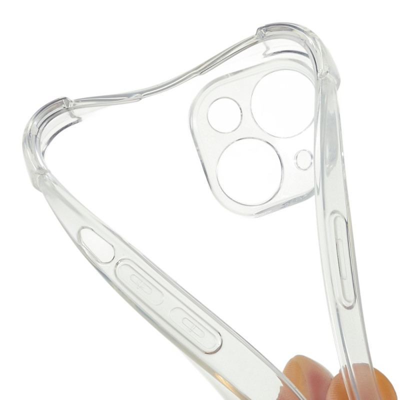 Capa Para iPhone 14 Transparente Com Cordão