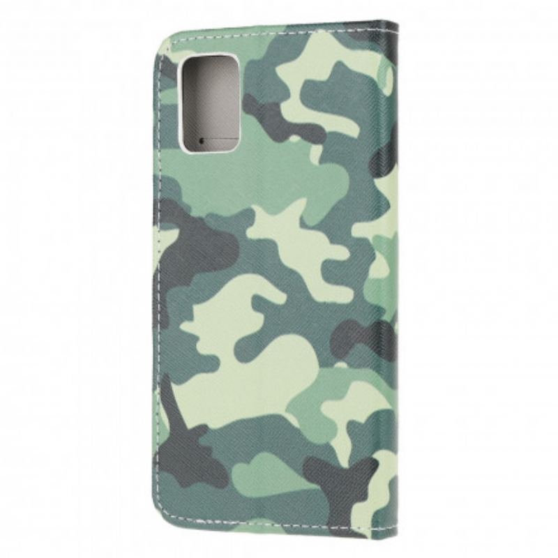 Capa De Couro Para Samsung Galaxy A32 5G Camuflagem Militar