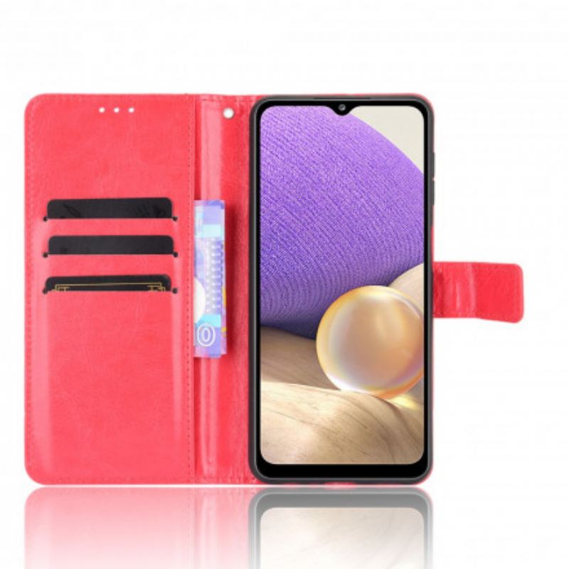 Capa De Couro Para Samsung Galaxy A32 5G Couro Falso Chamativo