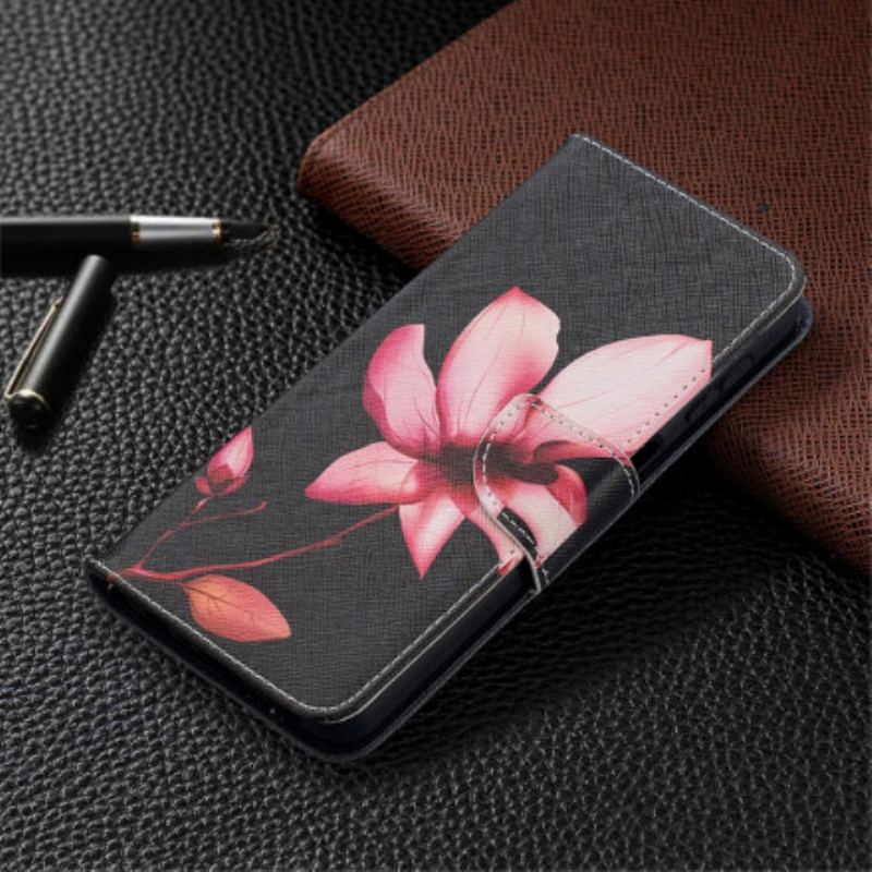 Capa De Couro Para Samsung Galaxy A32 5G Flor Rosa