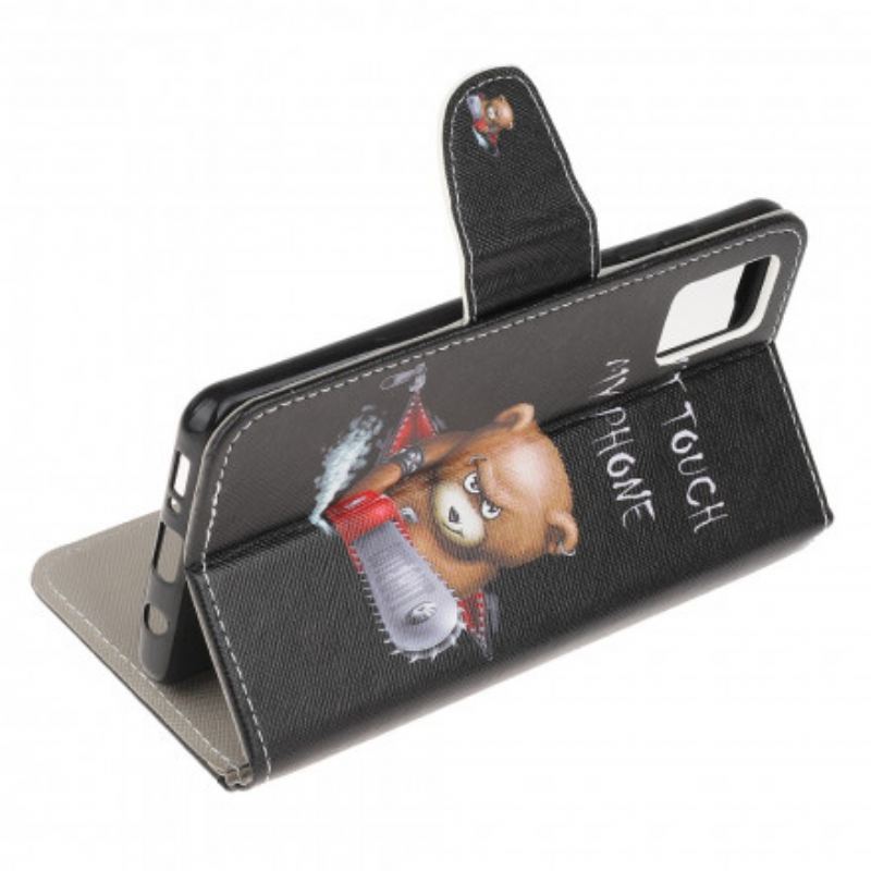 Capa De Couro Para Samsung Galaxy A32 5G Urso Perigoso