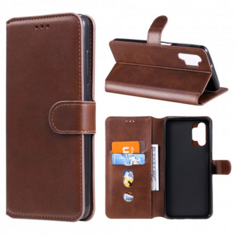 Capa Flip Para Samsung Galaxy A32 5G Estilo Clássico De Couro