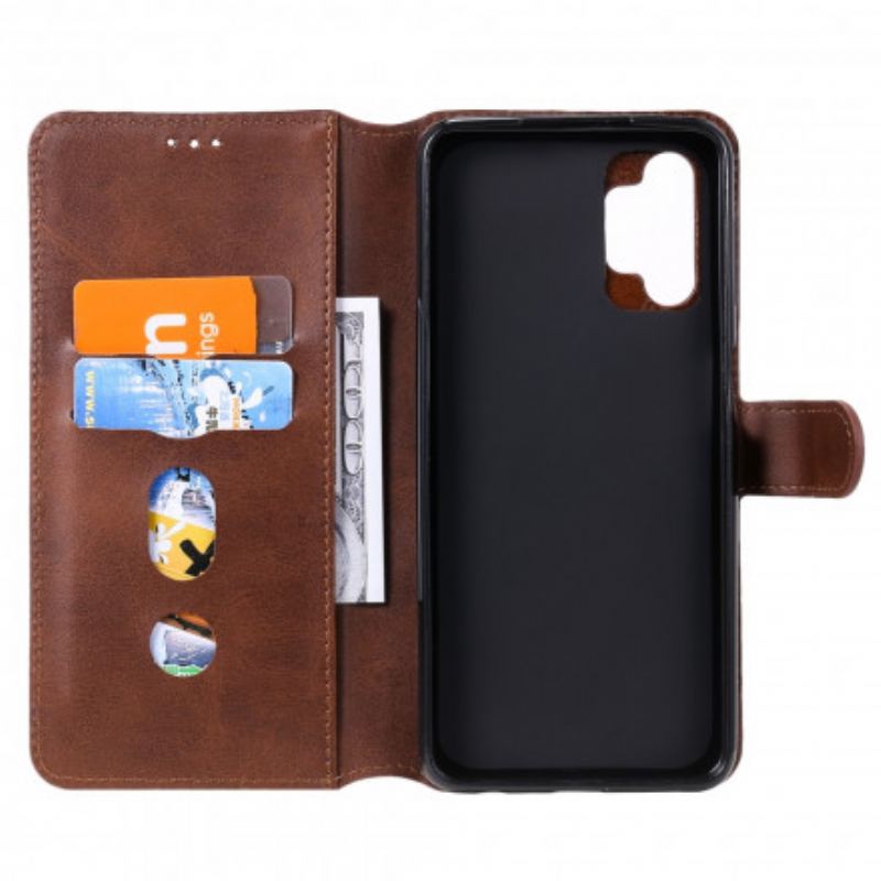 Capa Flip Para Samsung Galaxy A32 5G Estilo Clássico De Couro
