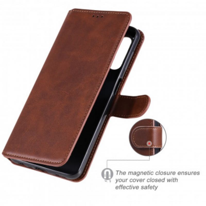 Capa Flip Para Samsung Galaxy A32 5G Estilo Clássico De Couro