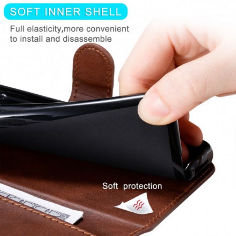 Capa Flip Para Samsung Galaxy A32 5G Estilo Clássico De Couro