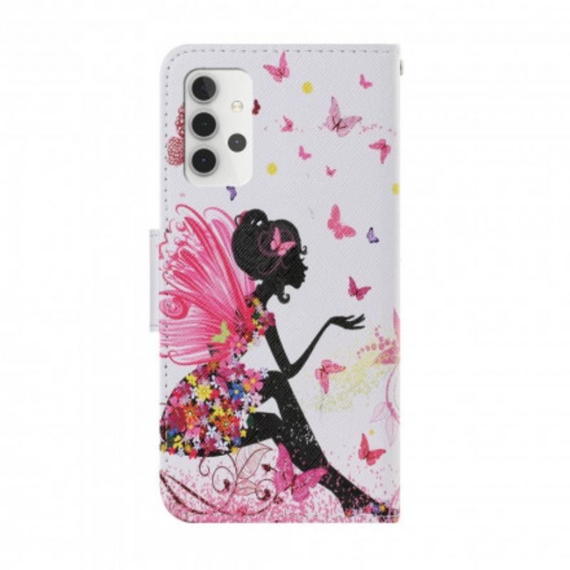 Capa Folio Para Samsung Galaxy A32 5G Fada Mágica
