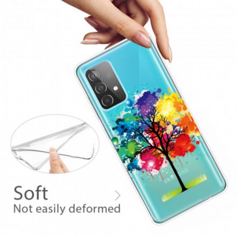 Capa Para Samsung Galaxy A32 5G Árvore Aquarela Perfeita