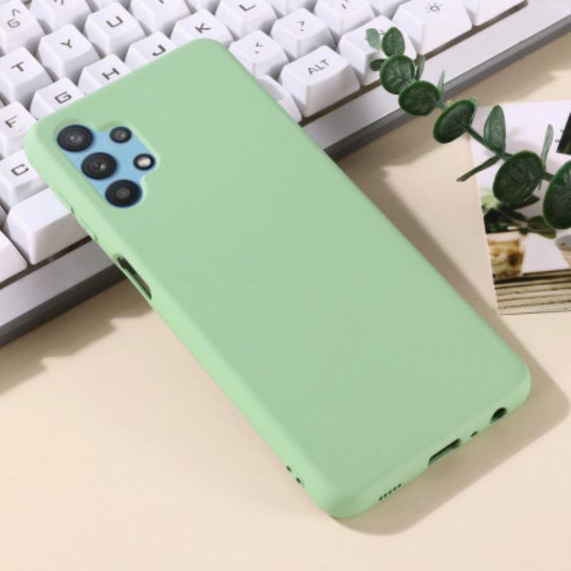 Capa Para Samsung Galaxy A32 5G Silicone Líquido Com Cordão