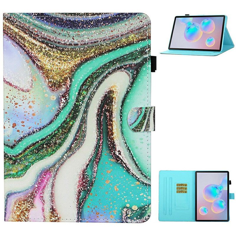 Capa De Couro Para Samsung Galaxy Tab S8 / Tab S7 Artístico