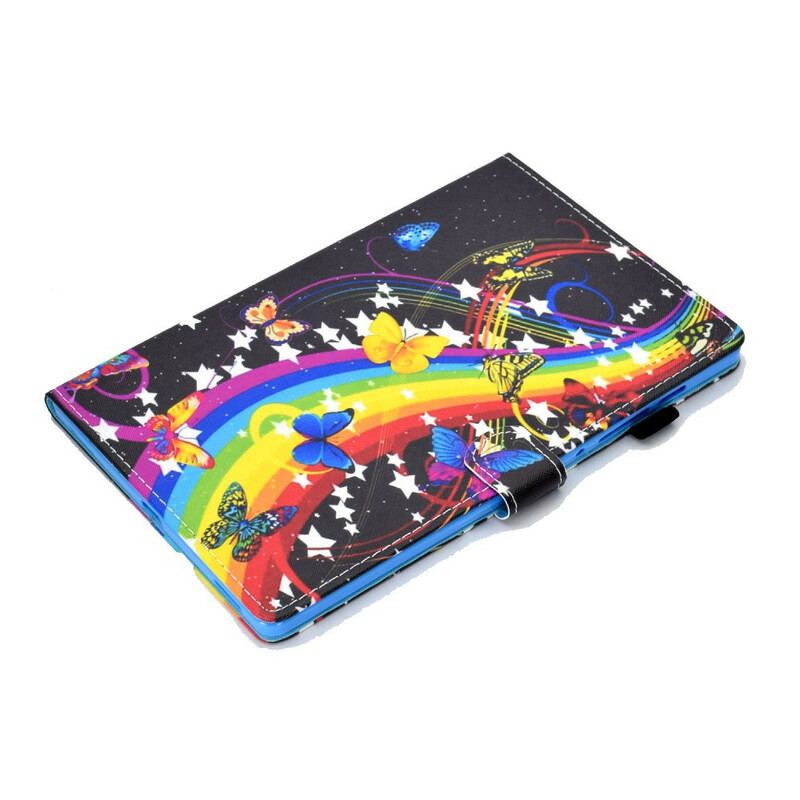 Capa De Couro Para Samsung Galaxy Tab S8 / Tab S7 Borboletas Borboletas