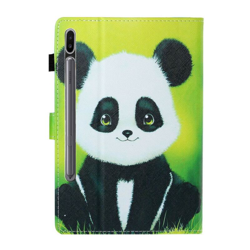 Capa De Couro Para Samsung Galaxy Tab S8 / Tab S7 Panda Fofo
