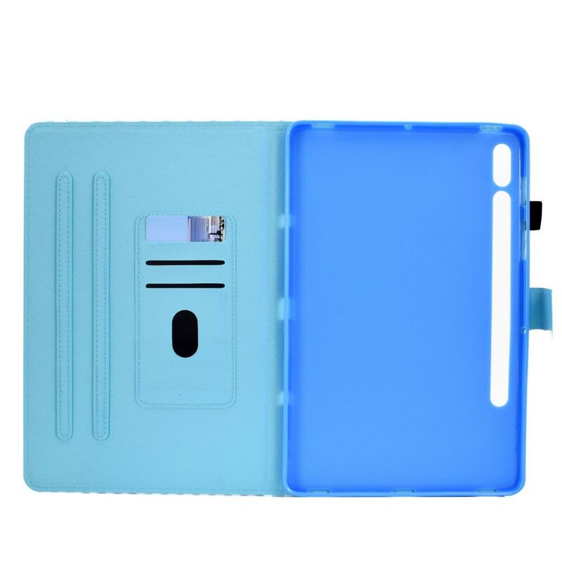 Capa Em Pele Para Samsung Galaxy Tab S8 / Tab S7 Aquarela Árvore