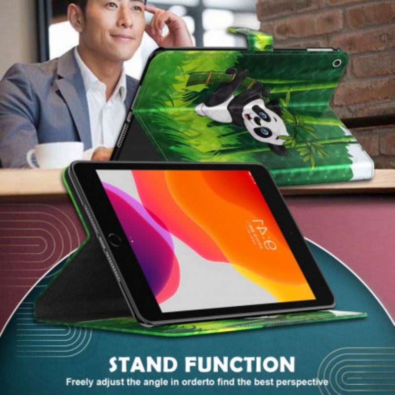 Capa Em Pele Para Samsung Galaxy Tab S8 / Tab S7 Panda De Couro Sintético