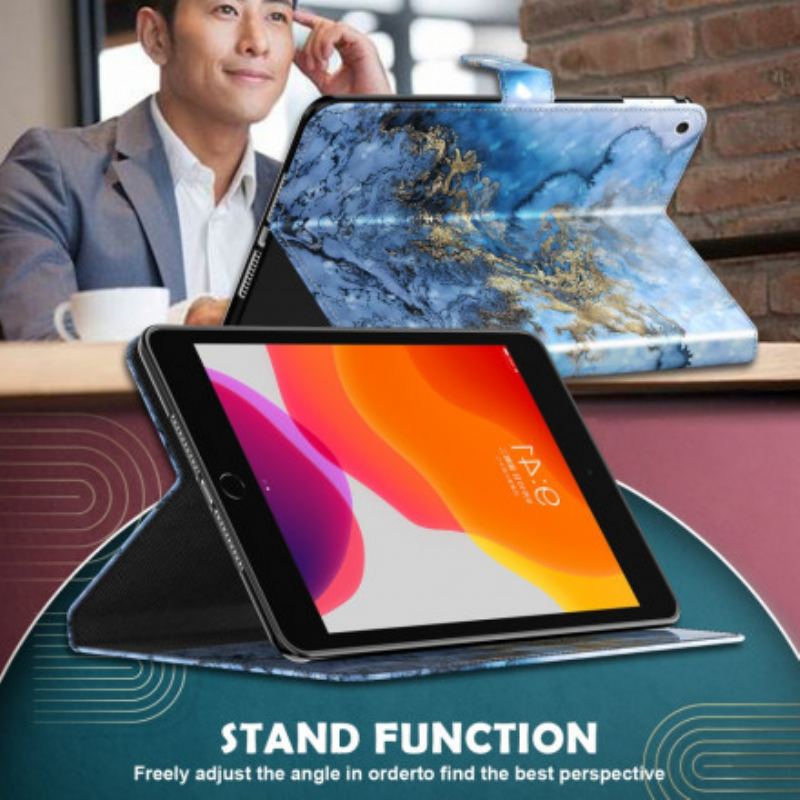 Capa Flip Para Samsung Galaxy Tab S8 / Tab S7 Couro Sintético Mar