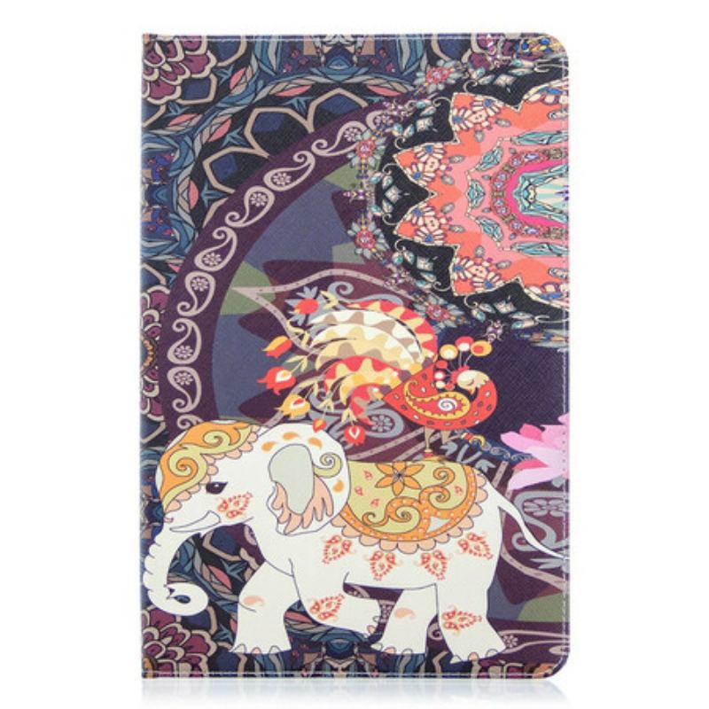 Capa Folio Para Samsung Galaxy Tab S8 / Tab S7 Estampa Elefante