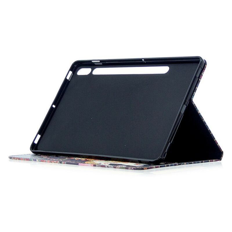 Capa Folio Para Samsung Galaxy Tab S8 / Tab S7 Estampa Elefante