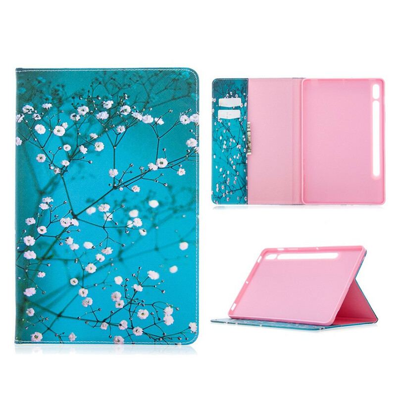 Capa Para Samsung Galaxy Tab S8 / Tab S7 Ramos Na Primavera