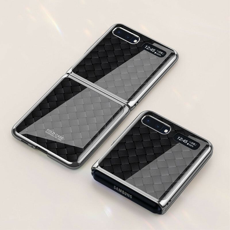 Capa Para Samsung Galaxy Z Flip De Couro Estilo Tecido Gkk