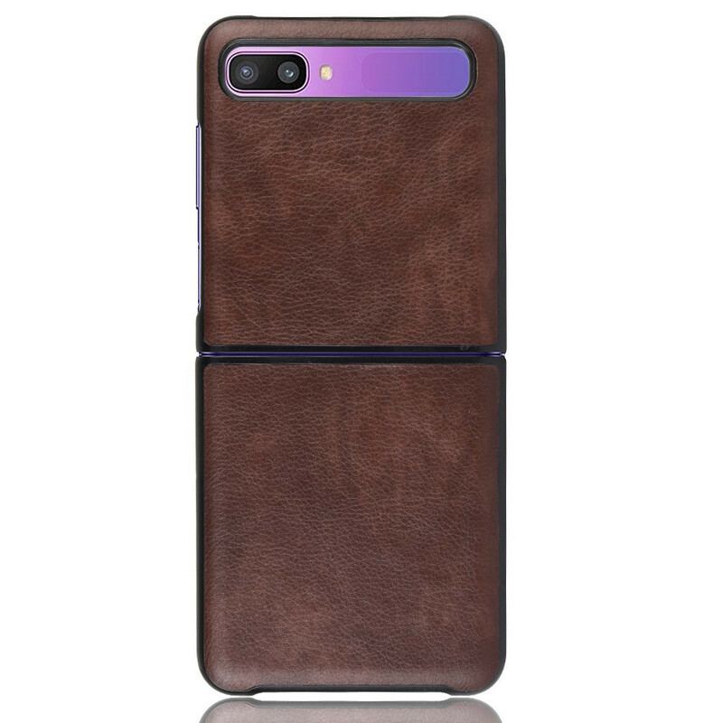 Capa Para Samsung Galaxy Z Flip De Couro Couro Sintético De Lichia