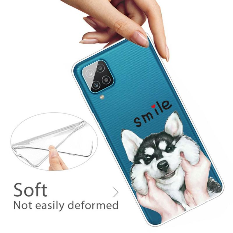 Capa De Celular Para Samsung Galaxy M12 / A12 Cachorro Sorridente