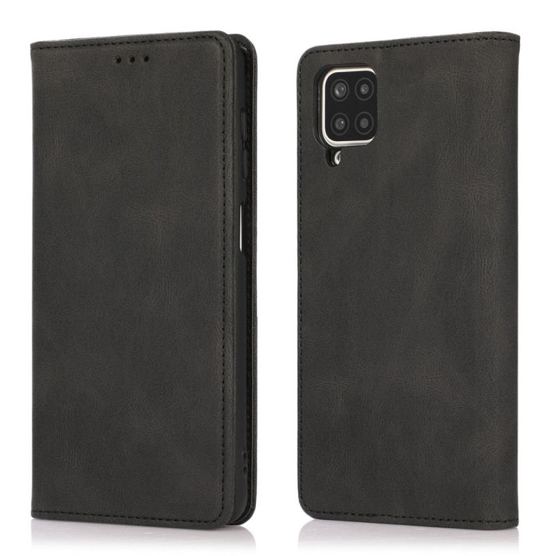 Capa De Celular Para Samsung Galaxy M12 / A12 Flip Efeito Couro Toque Sedoso