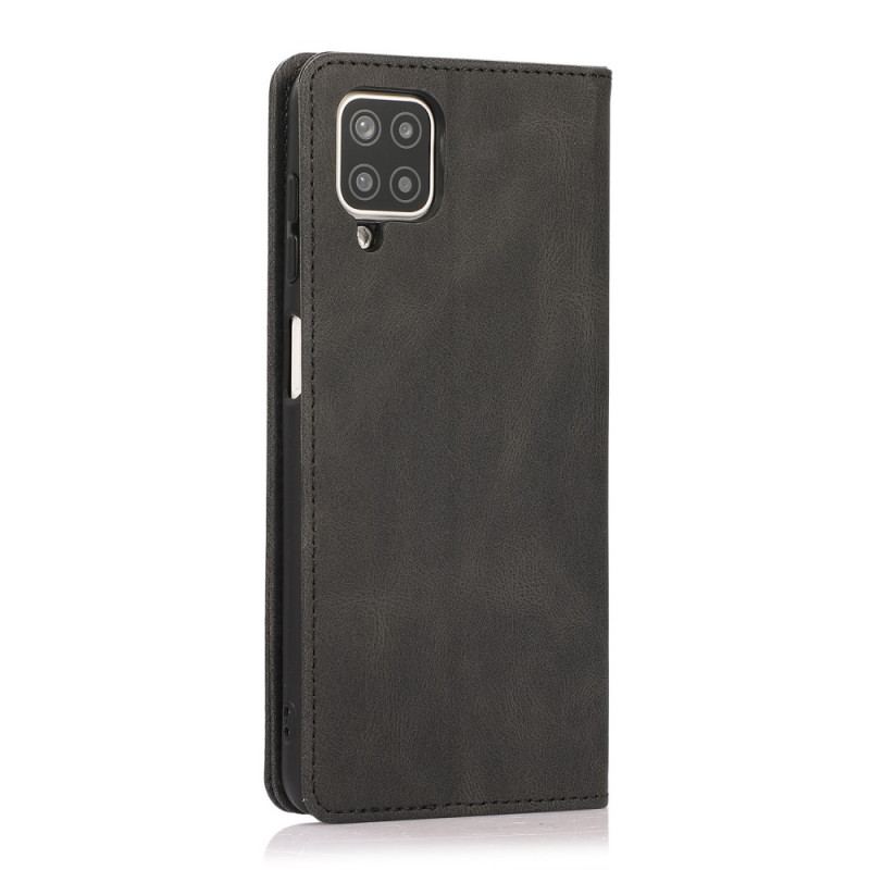 Capa De Celular Para Samsung Galaxy M12 / A12 Flip Efeito Couro Toque Sedoso