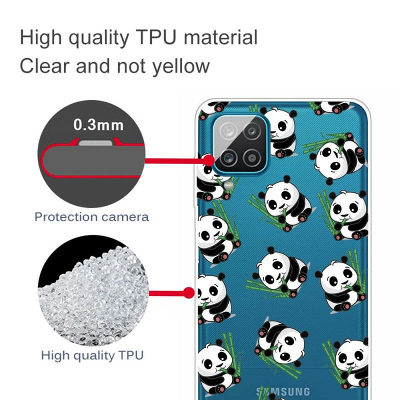 Capa De Celular Para Samsung Galaxy M12 / A12 Pequenos Pandas