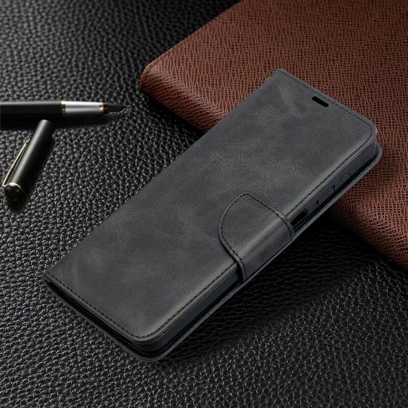 Capa Em Pele Para Samsung Galaxy M12 / A12 Flip Retalho Liso Oblíquo
