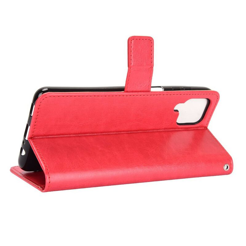 Capa Flip Para Samsung Galaxy M12 / A12 Couro Falso Chamativo