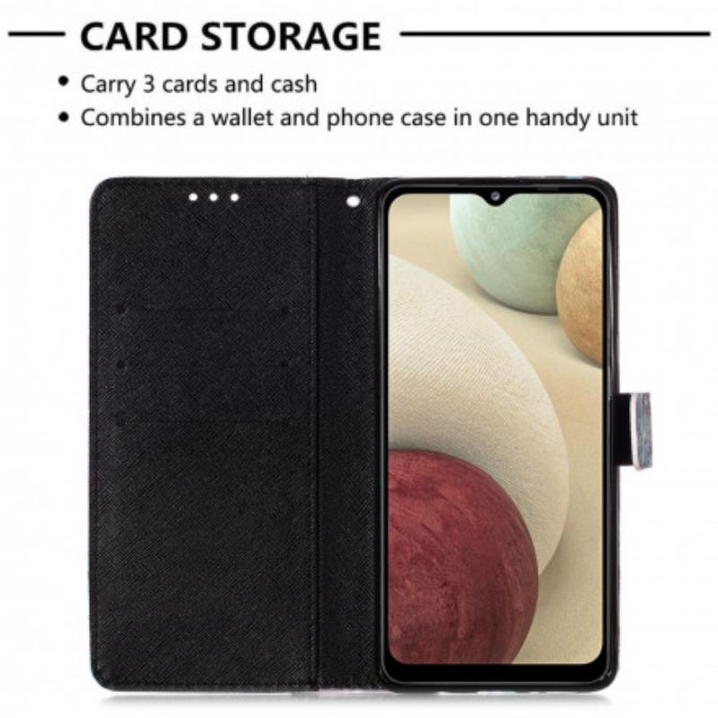Capa Flip Para Samsung Galaxy M12 / A12 Crânio