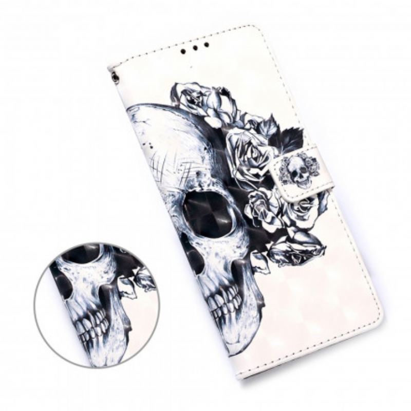 Capa Flip Para Samsung Galaxy M12 / A12 Crânio