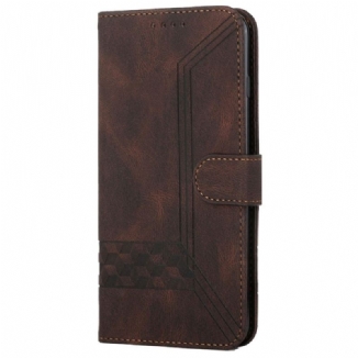 Capa Flip Para Samsung Galaxy M12 / A12 Linhas De Diamante E Textura
