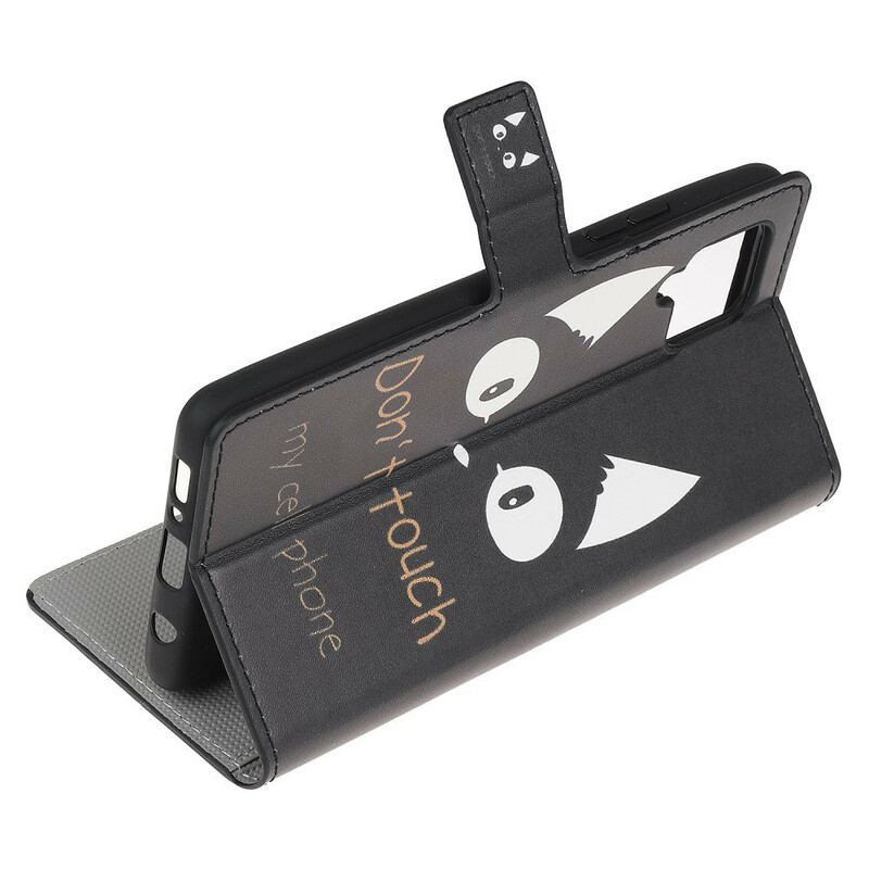 Capa Flip Para Samsung Galaxy M12 / A12 Não Toque No Meu Celular