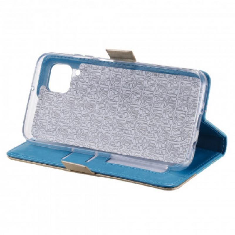 Capa Folio Para Samsung Galaxy M12 / A12 De Cordão Bolsa De Moedas Com Alça De Renda