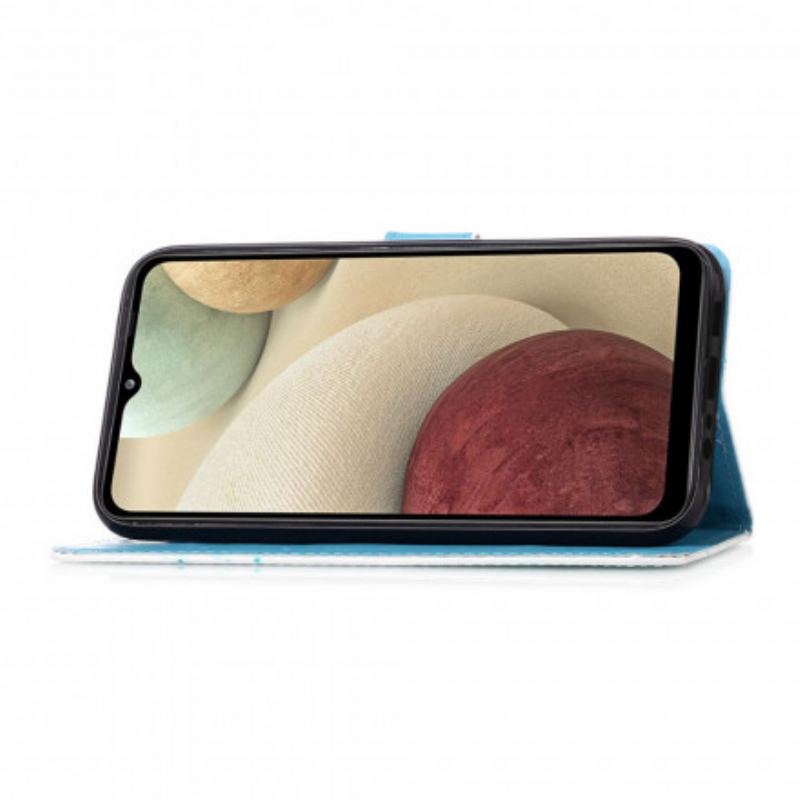 Capa Folio Para Samsung Galaxy M12 / A12 Mandala No Céu