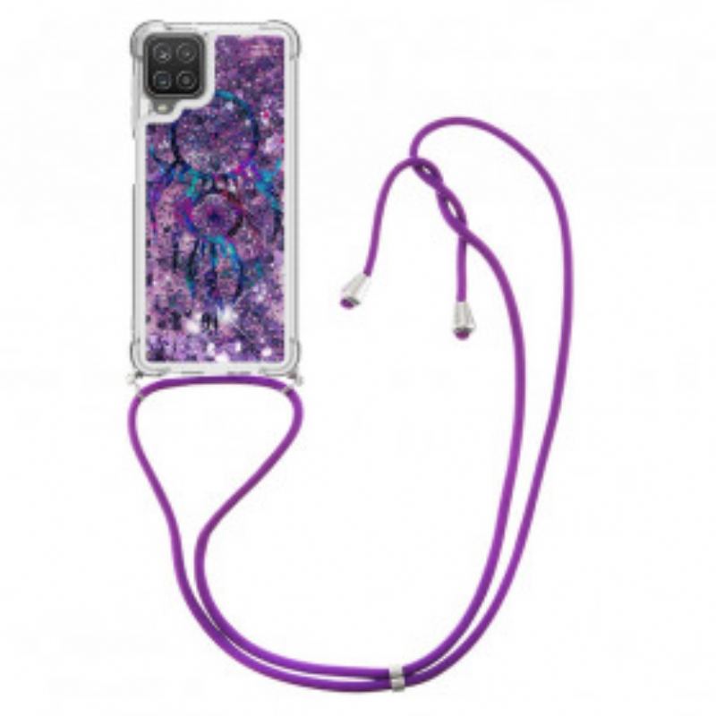 Capa Para Samsung Galaxy M12 / A12 De celular Apanhador De Sonhos Com Cordão De Lantejoulas