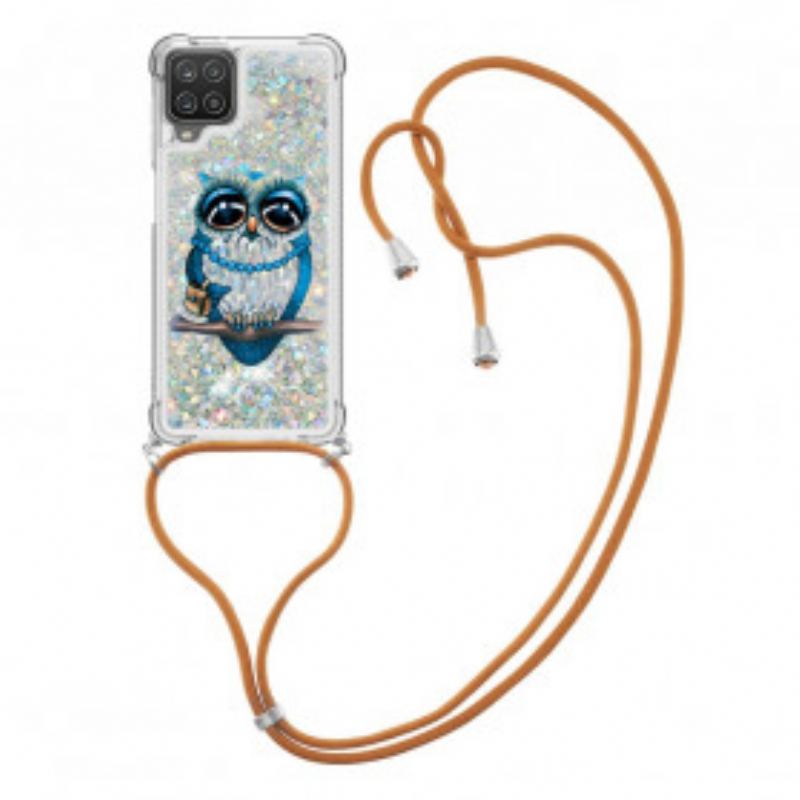 Capa Para Samsung Galaxy M12 / A12 De celular Cordão De Lantejoulas Miss Owl