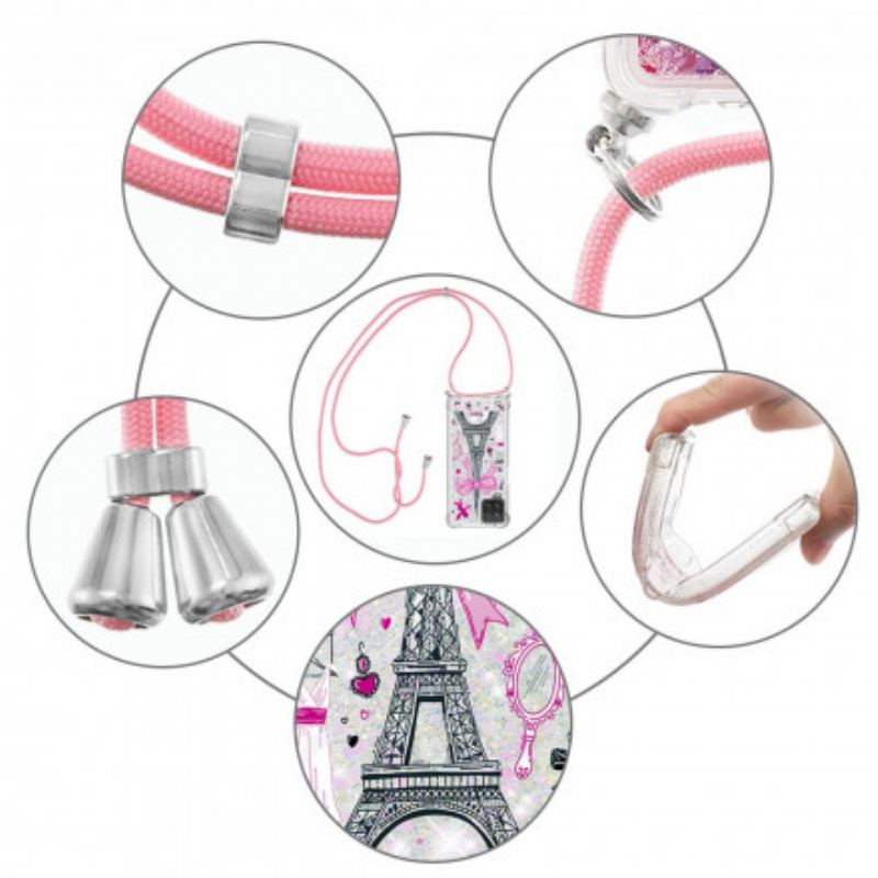 Capa Para Samsung Galaxy M12 / A12 De celular Na Torre Eiffel Cordon