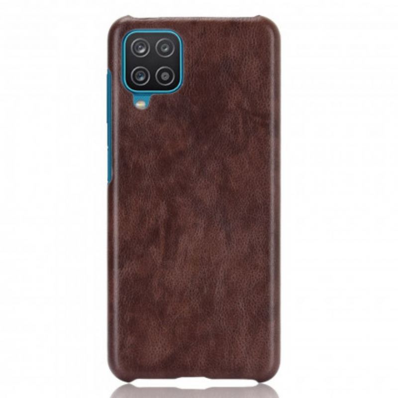 Capa Para Samsung Galaxy M12 / A12 Efeito Couro Lichia
