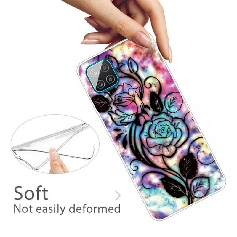 Capa Para Samsung Galaxy M12 / A12 Flor Gráfica
