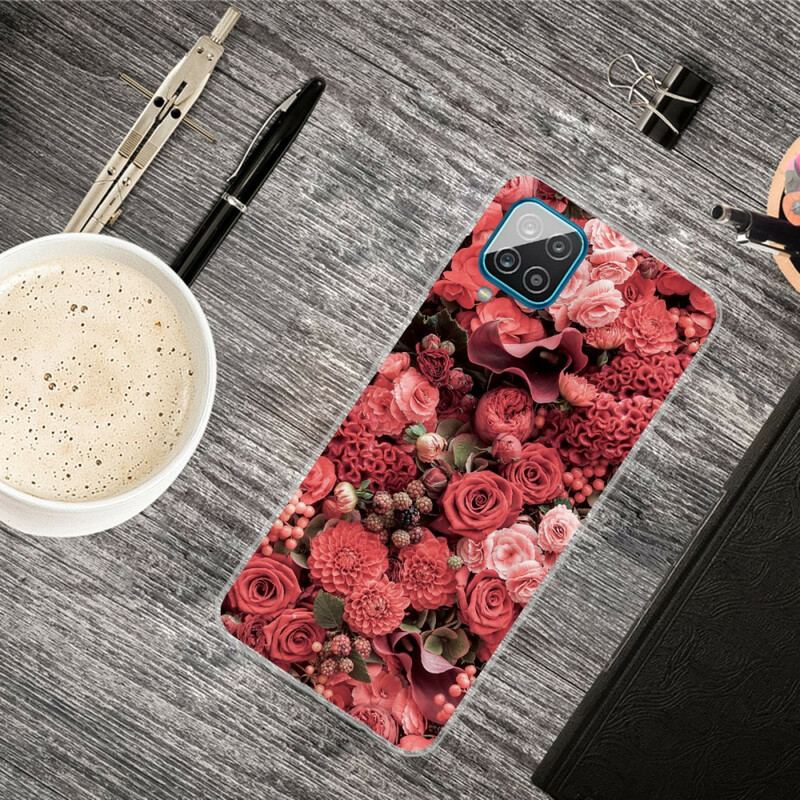 Capa Para Samsung Galaxy M12 / A12 Flores Intensas