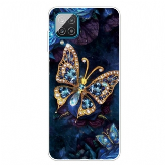 Capa Para Samsung Galaxy M12 / A12 Luxo Borboleta