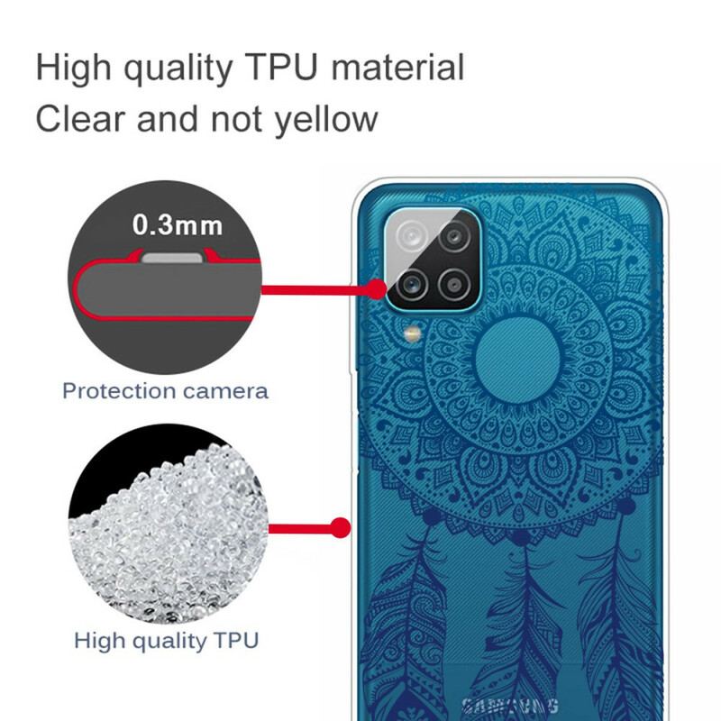 Capa Para Samsung Galaxy M12 / A12 Mandala De Flor Única