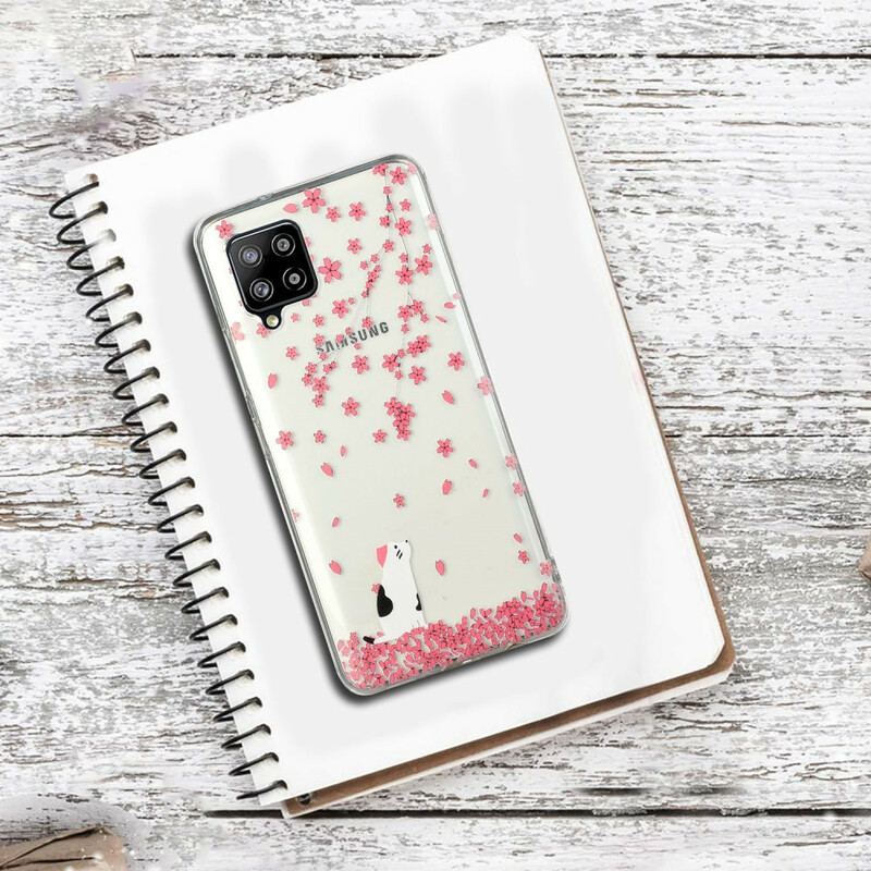 Capa Para Samsung Galaxy M12 / A12 Pétalas E Gato