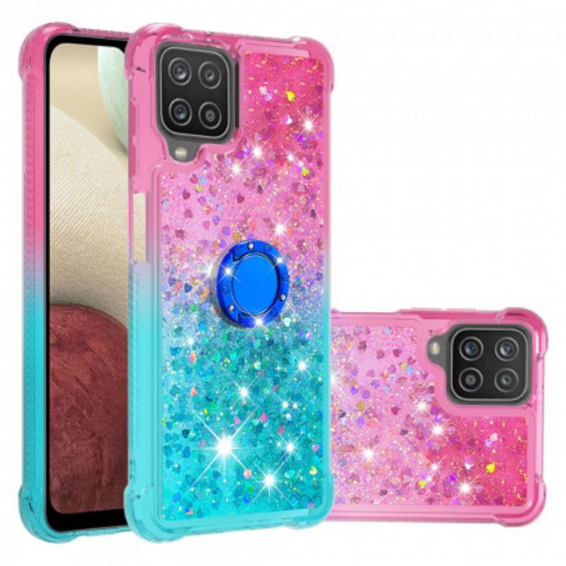 Capa Para Samsung Galaxy M12 / A12 Suporte De Anel Glitter