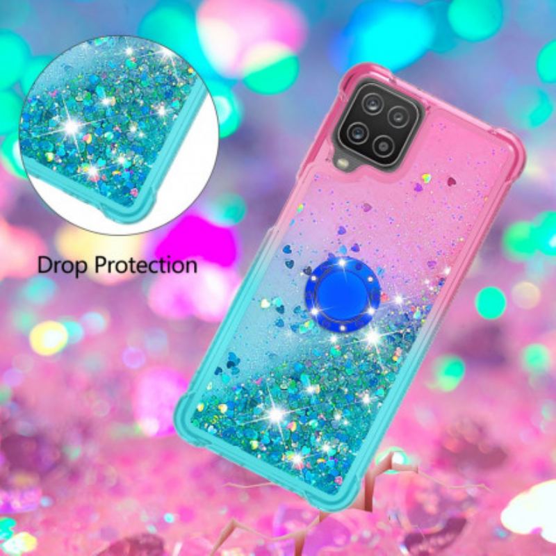 Capa Para Samsung Galaxy M12 / A12 Suporte De Anel Glitter
